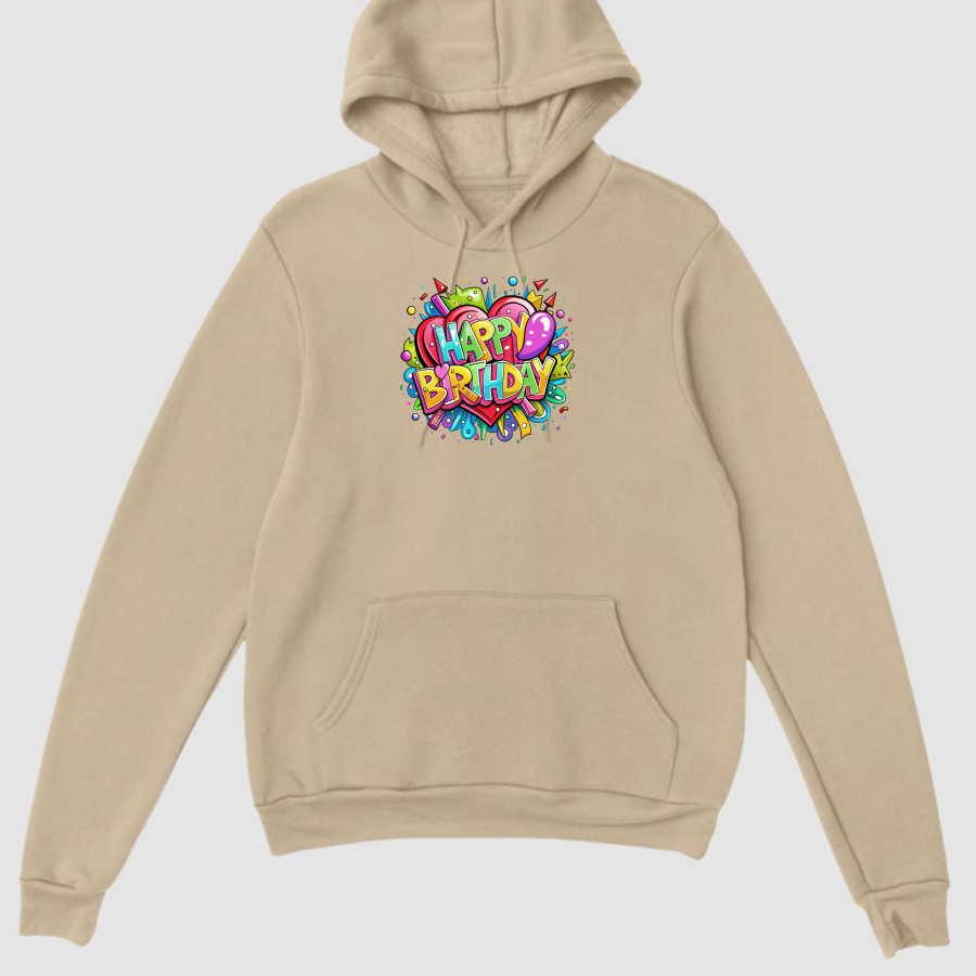 Hoodie Basic Erkek Ekru